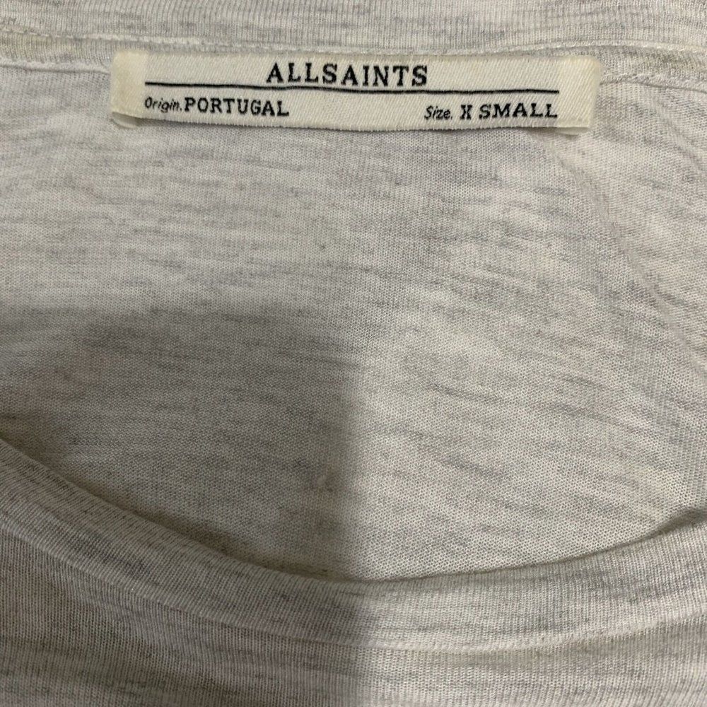 Allsaints Authentic Solid Light Heather Gray Shor… - image 6